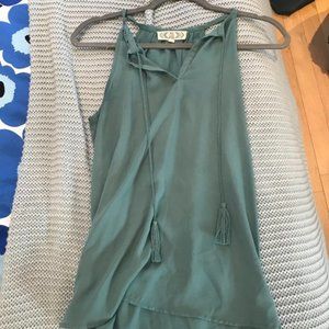 teal/turquoise tank, size S